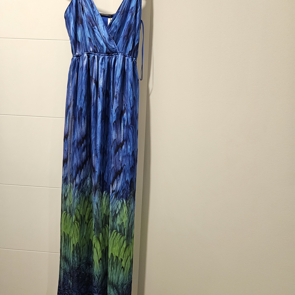 Tahari Royal Blue Satin Dress